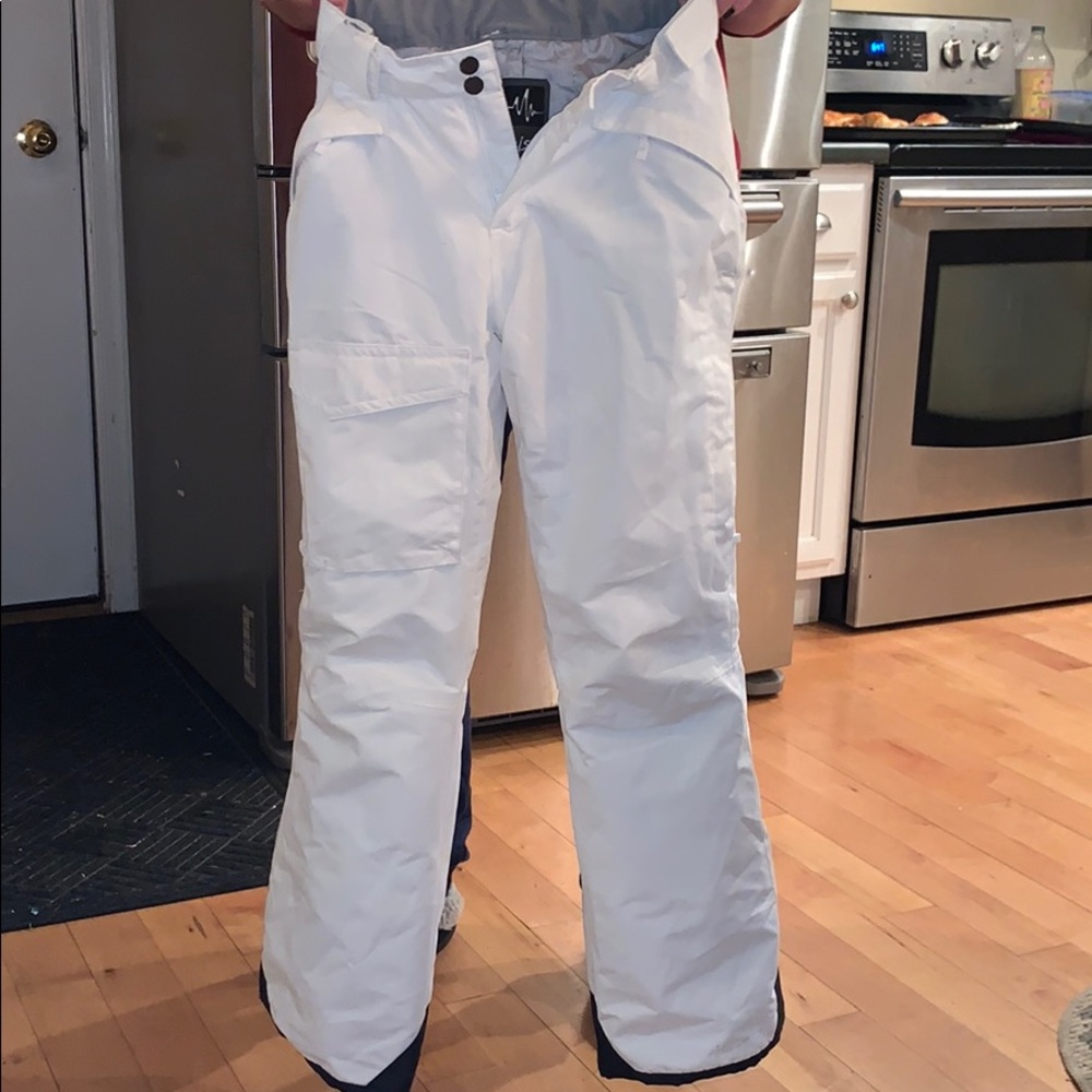 White womans snow pants